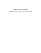JA USA Financial Statement 2017-18 cover